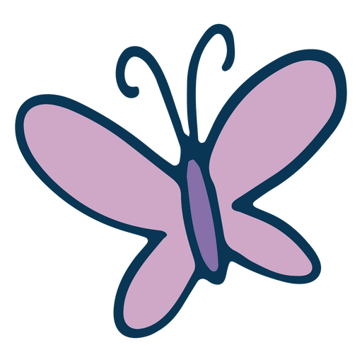 Butterfly color stroke pink PNG Design