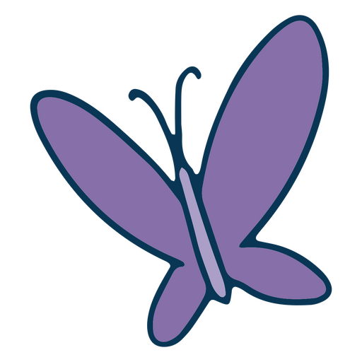 Mariposa color trazo morado