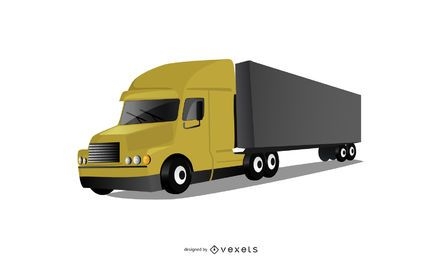 Ilustração de caminhão de contêiner