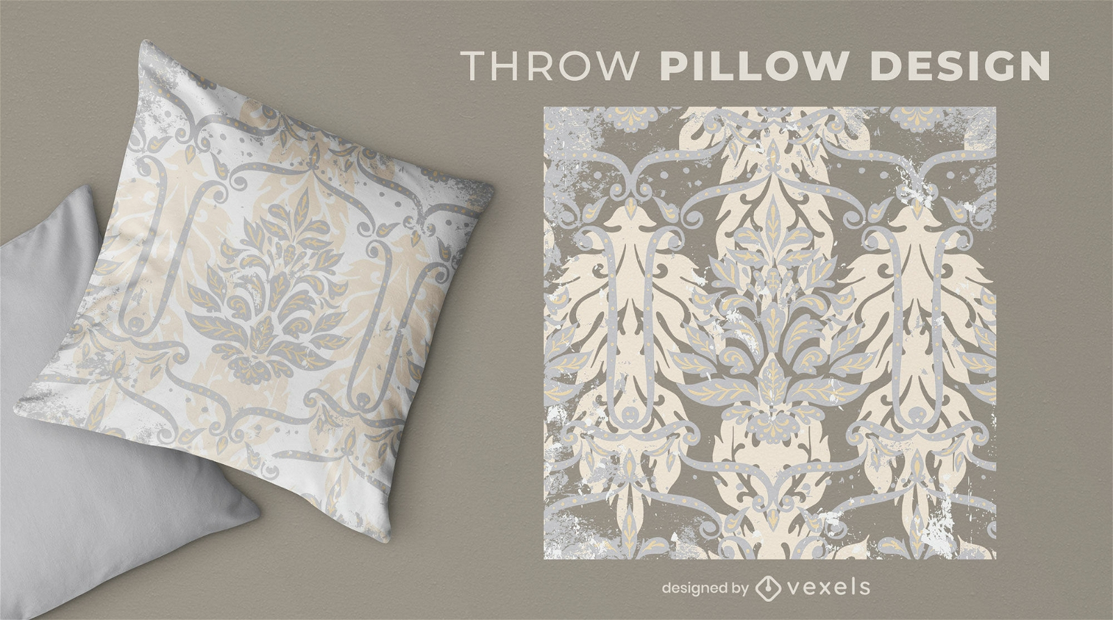Antique Organic Throw Pillow Design