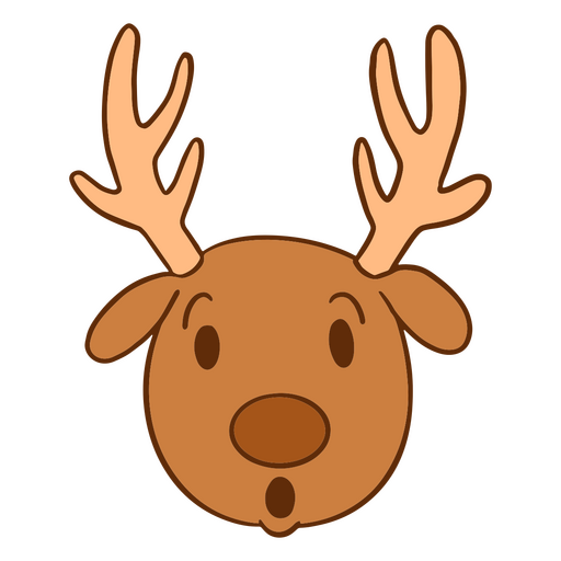 Animal de vacaciones de renos de Navidad Diseño PNG