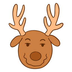 Design PNG E SVG De Animal De Rena De Natal Para Camisetas