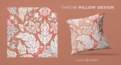 Floral Ornamental Throw Pillow Design