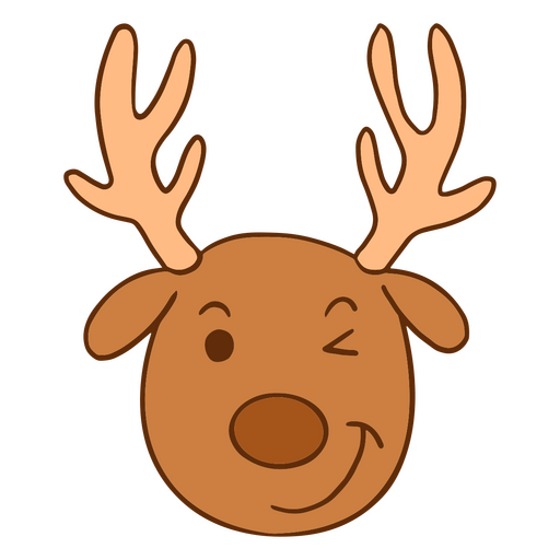 animal de renos de vacaciones de navidad Diseño PNG