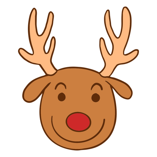 Animal de rena de feliz feriado de natal Desenho PNG