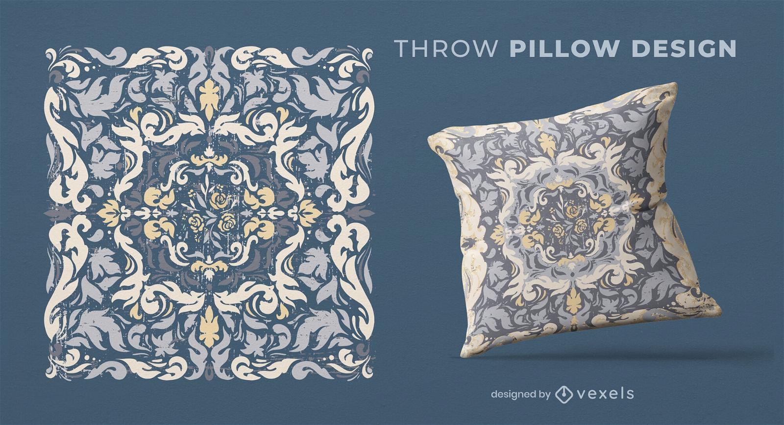 Organic Concentric Throw Pillow Design