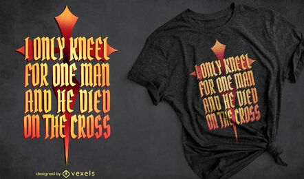 Camiseta de citação da religião de Jesus Cristo psd