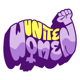 Cita de duotono de mujeres unidas Diseño PNG
