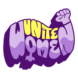 Unite women duotone quote PNG Design
