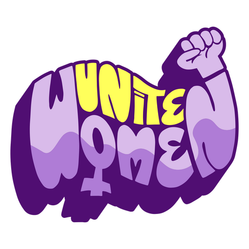 Unite mulheres cita??o duotone Desenho PNG