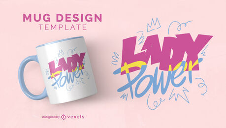 Diseño de taza Lady Power