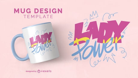 Lady Power Mug Design