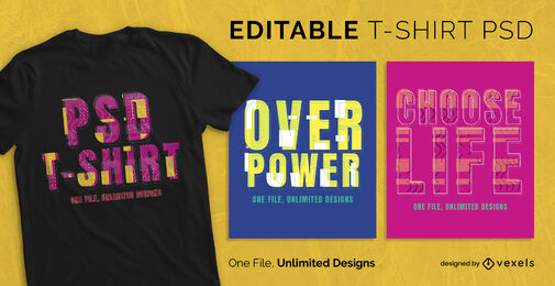 Pop up quotes camiseta escalable psd