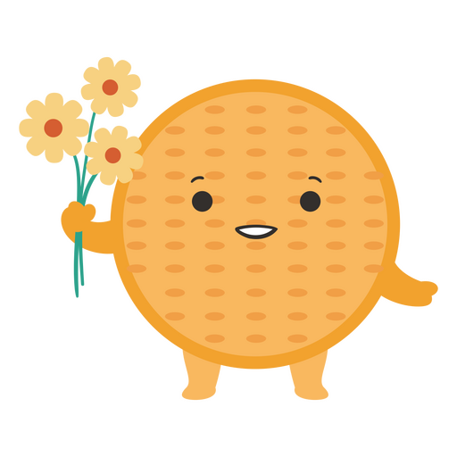 Personagem étnico da flor Matzo Desenho PNG