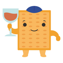 Caráter étnico de kipa de vinho Matzo Desenho PNG