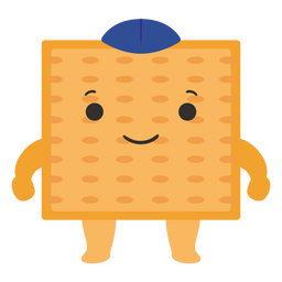 Personagem de comida étnica Matzo kipa Desenho PNG