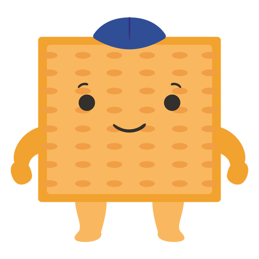 Personagem de comida étnica Matzo kipa Desenho PNG