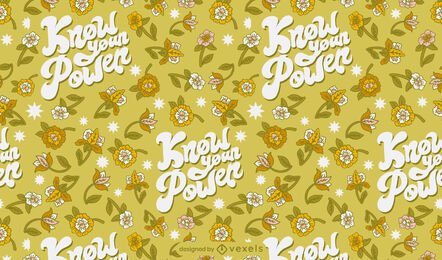 Conozca su diseño de patrón floral de poder