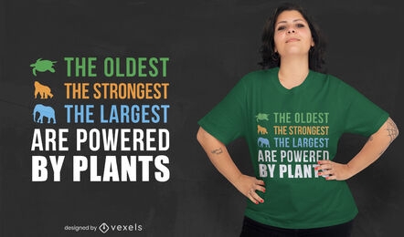 Animais vegetarianos citam design de camiseta