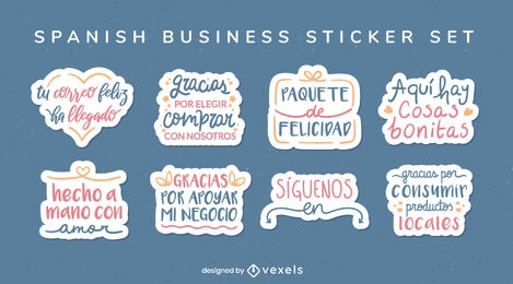 Spanish business sticker set