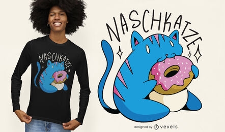 Cat and Donut T-shirt Design