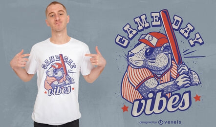 Baseball beaver t-shirt design