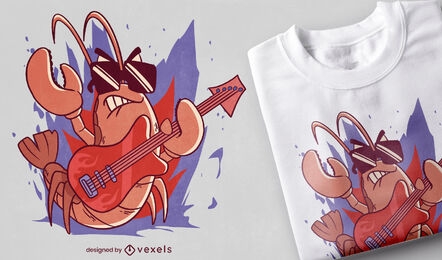 Design de camiseta de lagosta