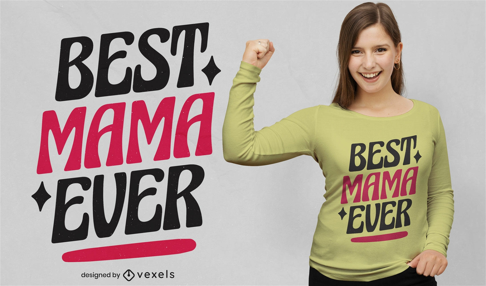 Melhor Design de T-shirt Mama Ever Quote