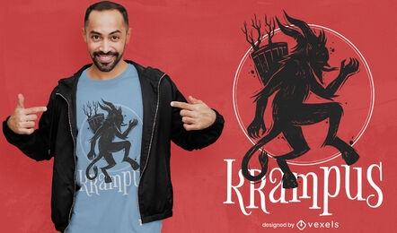 Diseño de camiseta de criatura Krampus