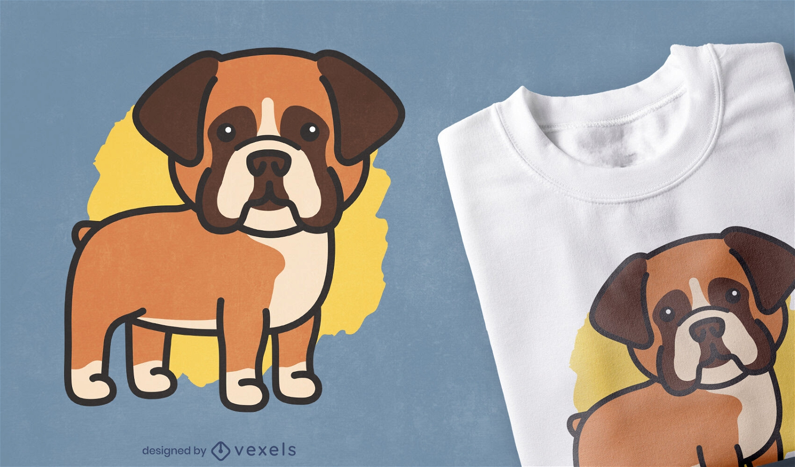 Little boxer dog animal t-shirt design