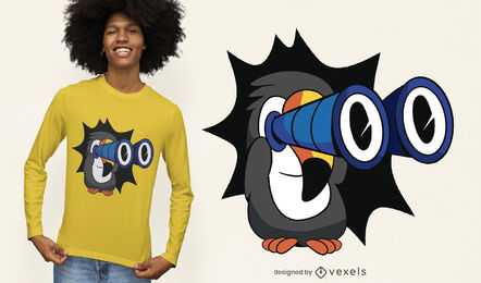 Assistindo o design de camiseta de tucano