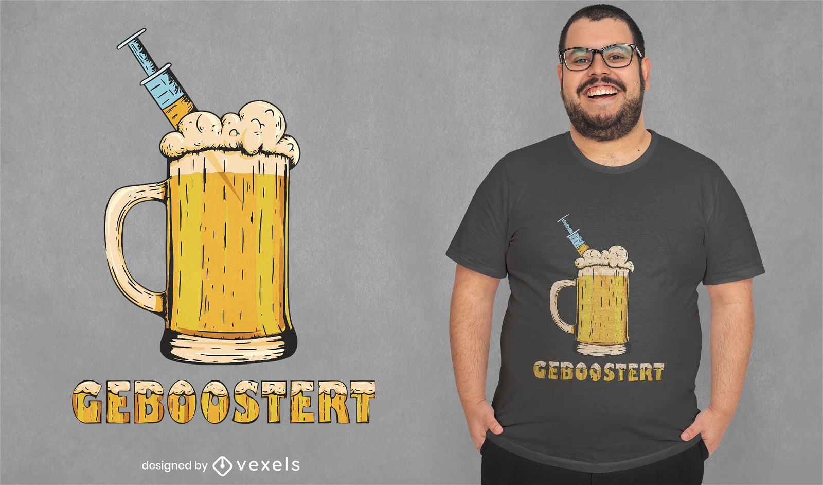Diseño de camiseta de cerveza impulsada