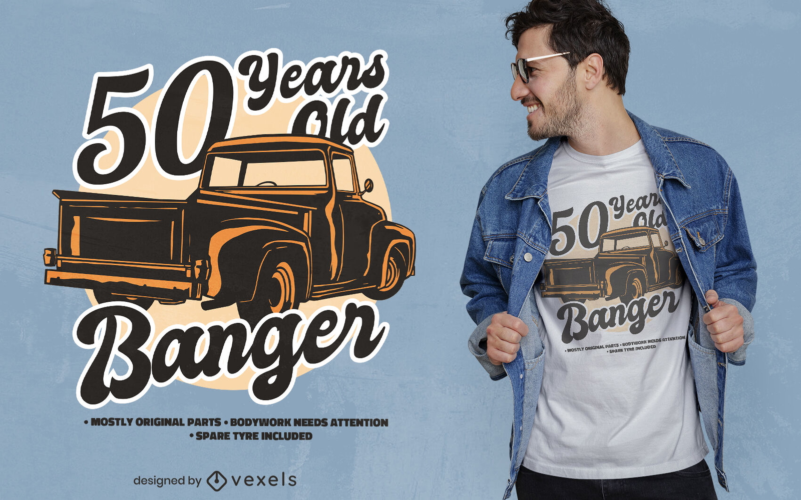 design de camiseta de aniversário de 50 anos