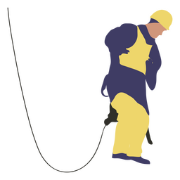 Electrician worker looking down PNG Design