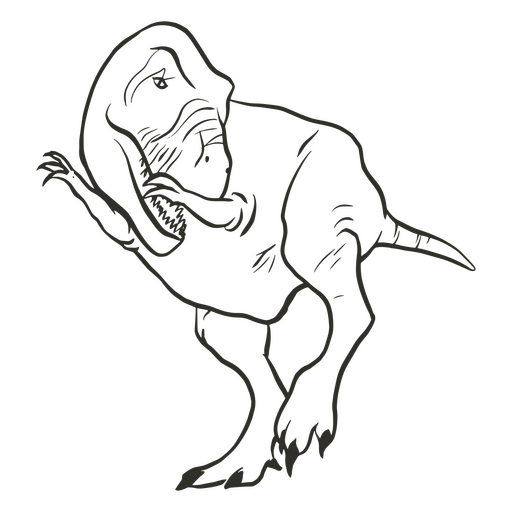 Curso de dabbing de tiranossauro realista Desenho PNG