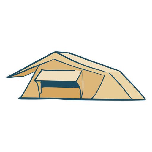 Camping yellow tent