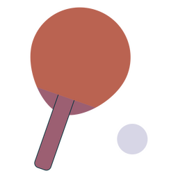 Ping pong paddle and ball PNG Design