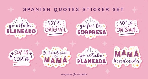 Mom and siblings spanish sticker set