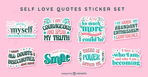 Self love affirmations sticker set
