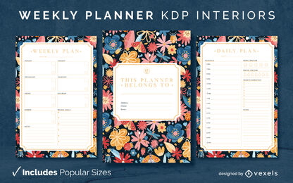 Weekly planner kdp interior design