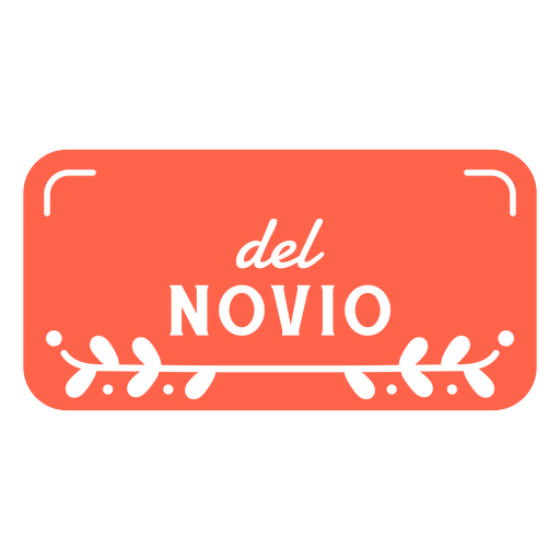 Del novio cita espa?ola roja Diseño PNG