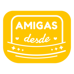 Amigas spanisches Zitatabzeichen PNG-Design