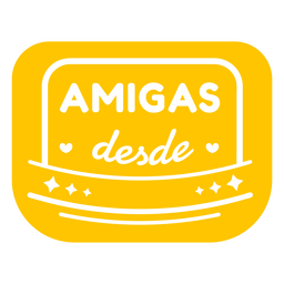 Amigas spanish quote badge PNG Design Transparent PNG