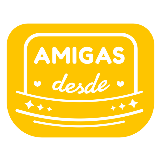 Amigas spanisches Zitatabzeichen PNG-Design