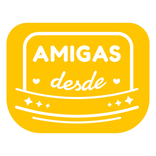 Distintivo de citação de espanhol Amigas Desenho PNG