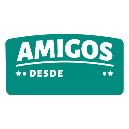 Distintivo de citação espanhol de amigos Desenho PNG