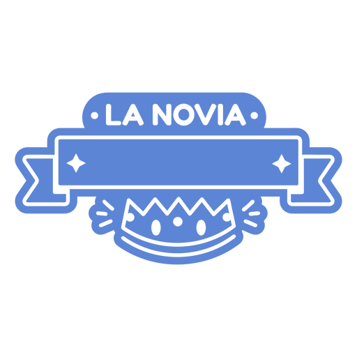 Emblemas recortados em espanhol de noiva personalizável Desenho PNG