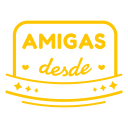 Frase personalizable de amigos en español Diseño PNG