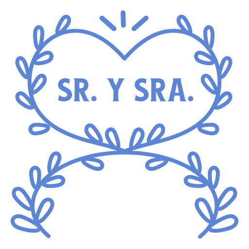 Badges stroke customizable mr and mrs spanish PNG Design