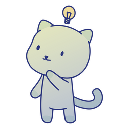Cute cat with lightbulb PNG Design Transparent PNG